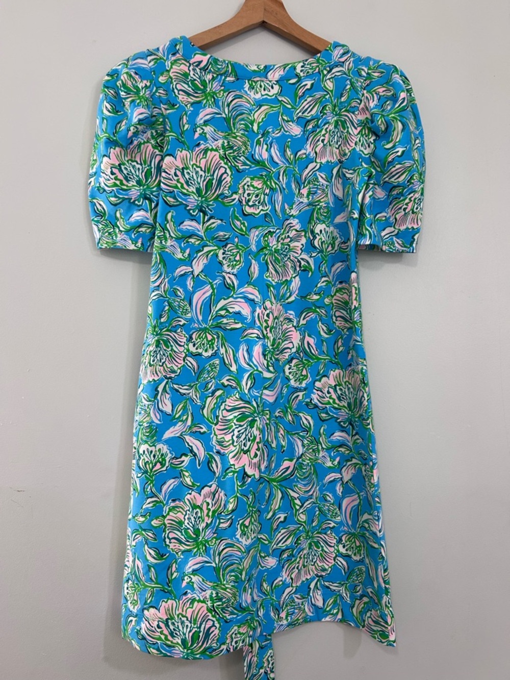 Lilly Pulitzer Harriet Elbow Sleeve Dress in "Cumulus Blue Chick Magnet" S - Picture 7 of 14